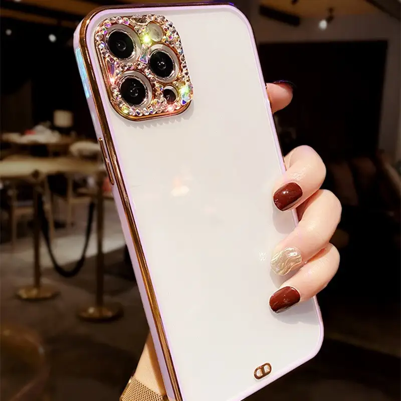 Electroplating Two-color Rhinestone 13pro Protective Cover