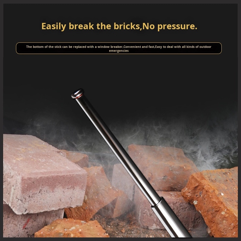 26 Inch Multifunctional Hiking Pole, Level 3, Extendable, Portable,car Mounted, Impact Resistant, Used For Hiking, Camping