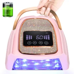 Rechargeable UV LED Nail Lamp, Cordless Nail Lamp For Gel Polish, UV Nail Lamp With 4 Timer Setting And Handle, Professional Nail UV Light For Gel ... - View 1