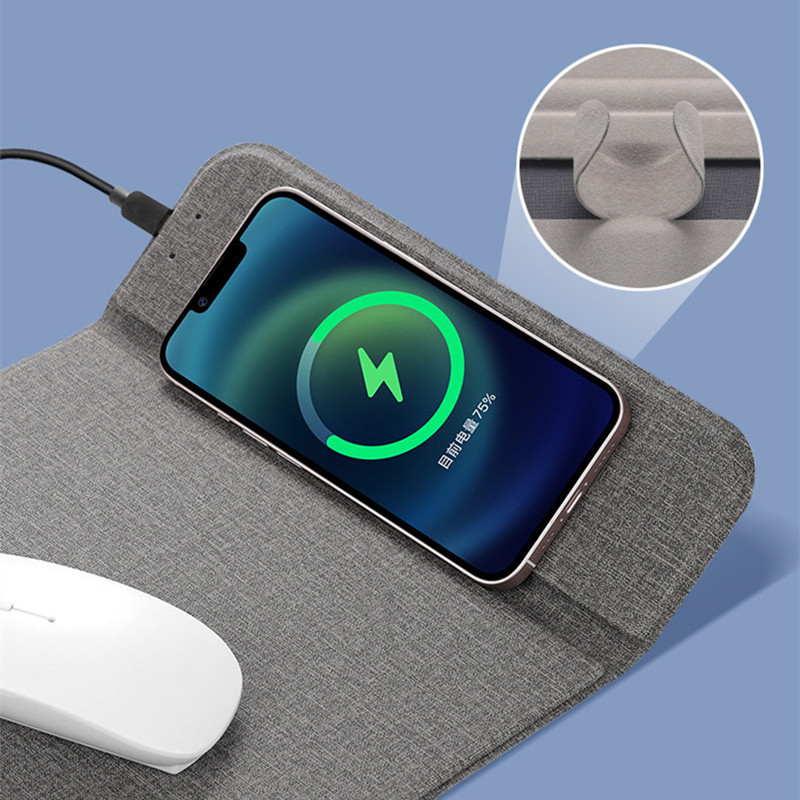 Multi-function 15w Bracket Wireless Rechargeable Mouse Pad
