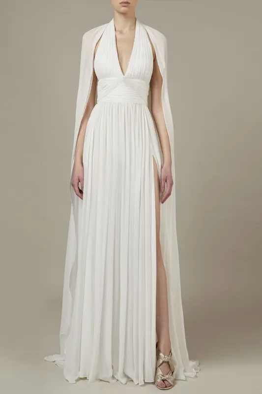 Temperament Elegant Evening Gown Long New Red Carpet Catwalk - White