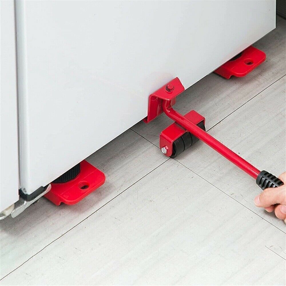 5 PCS Heavy Duty Furniture Shifter Lifter Set Wheel Moving Removal Slider Moving 4