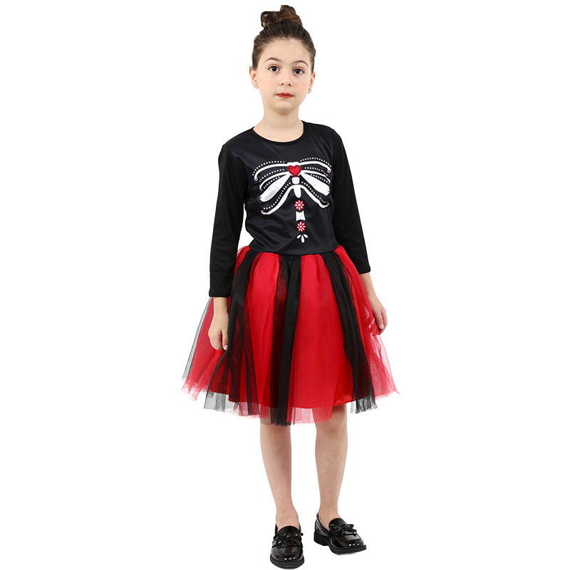 Halloween red black dress