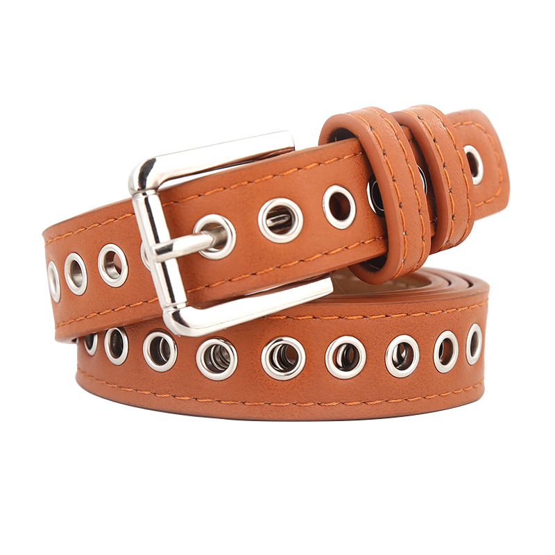 Title 4, New metal whole eye belt ladies belt