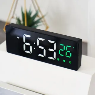 Creative Mirror Clock, Silent LED Electronic Clock, Three Sets Of Student Alarm Clocks, Children's Bedside Table Clock 0715