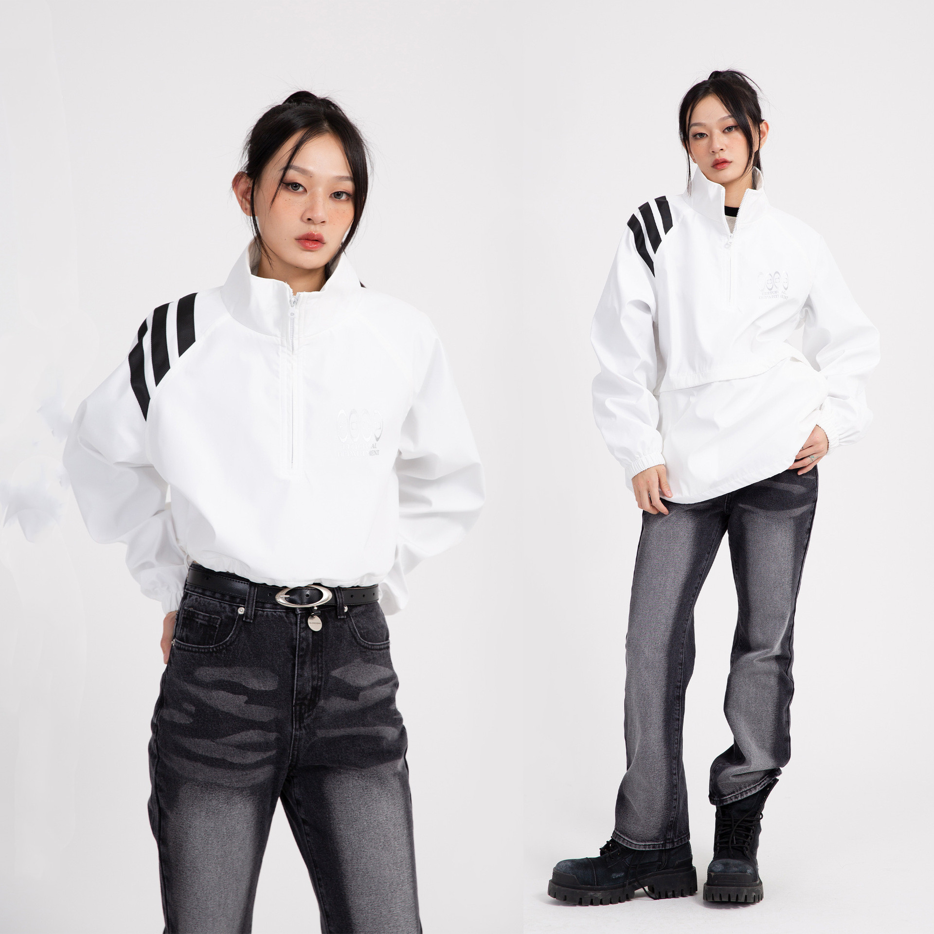 Outdoor Functional Sports Detachable Windbreaker Jacket White - Shop at LoveMi
