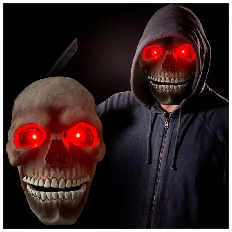 Halloween Skull Movable Mouth Latex Mask Halloween Kills Mask Cosplay Scary Killer Full Face Helmet Halloween Party Costume Prop — foto 4
