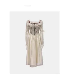 Slim Square Neck Floral Dress For Women - Floral - View 1