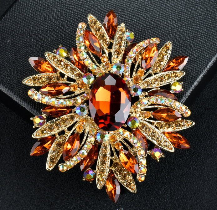 Alloy Flower Drip Brooch, picture 4 of 4