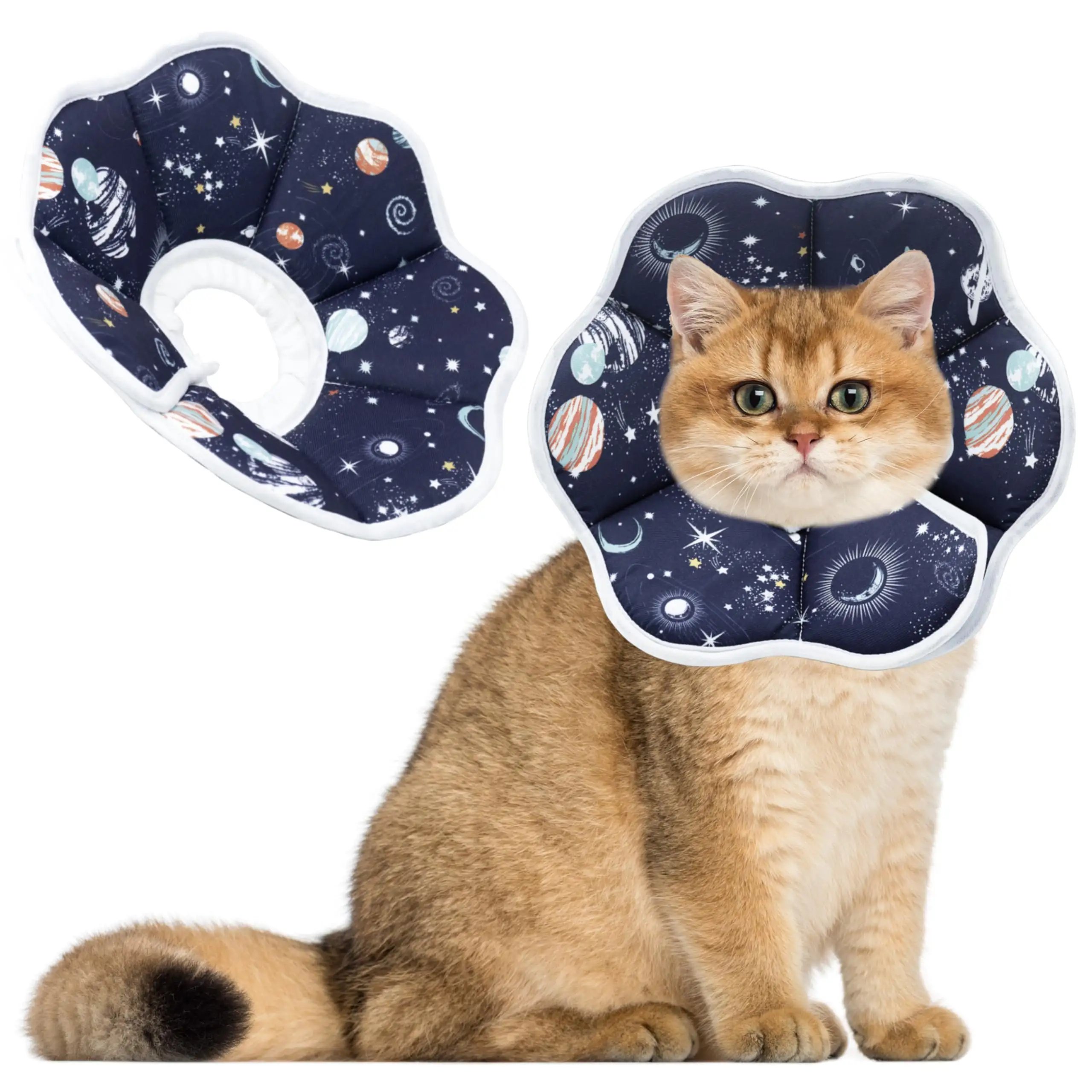 Soft Cat Cone, Adjustable Recovery Collar After