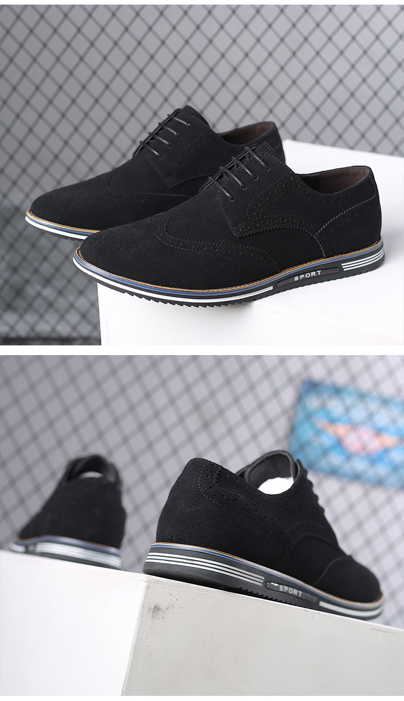 Title 8, Frosted Low-Top Suede Leather British Men