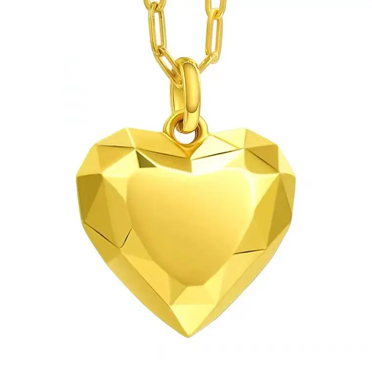 18K Gold Cut Love Gold Pendant Versatile