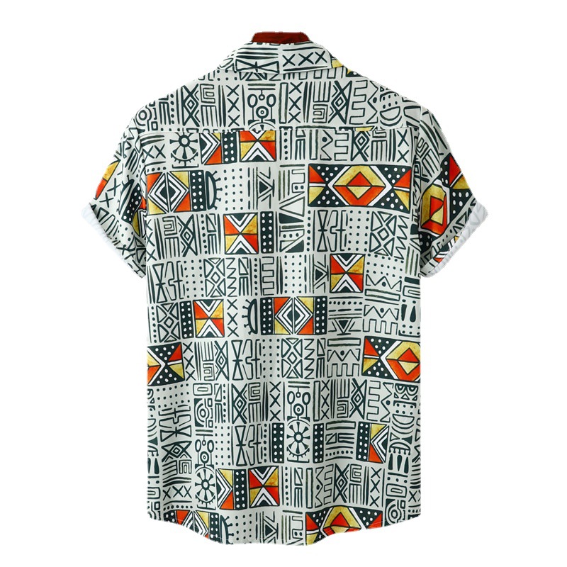 Title 7, Mens Printed Short Sleeve Shirt with Fashion C...