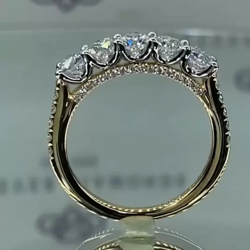 Fashion Single Row Diamond Zircon Ladies Ring