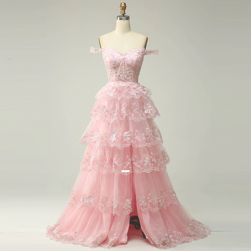 Fashion Embroidered Lotus Leaf Dress