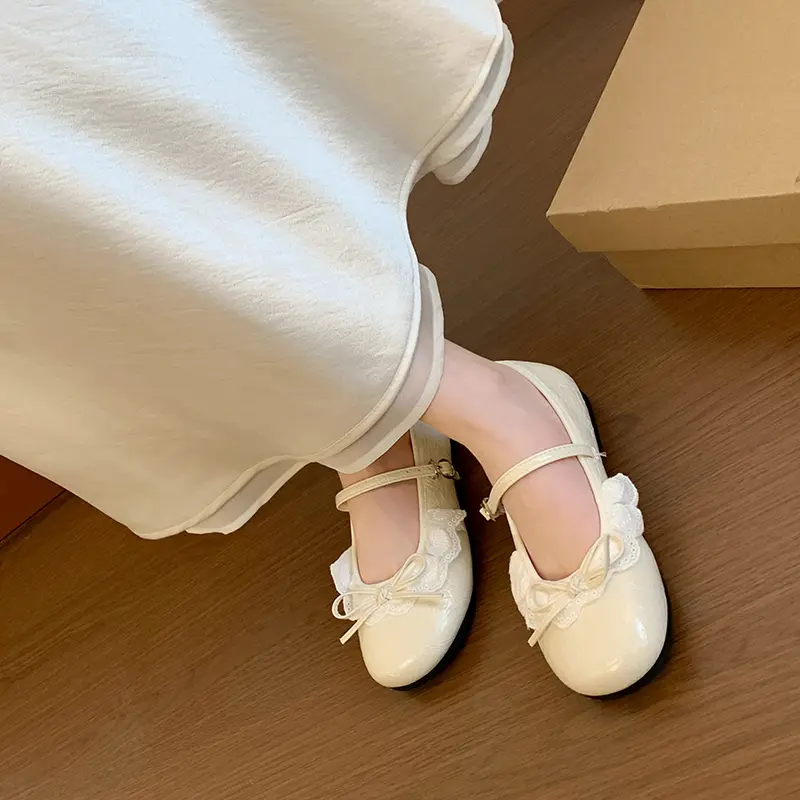 2026 New Trendy Women's Bow Mary Jane Flats, Fairy Style Ballet Shoes