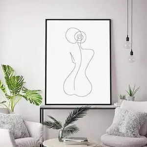 Chic Feminine Canvas Simple Wall Art Home Decor – image 3