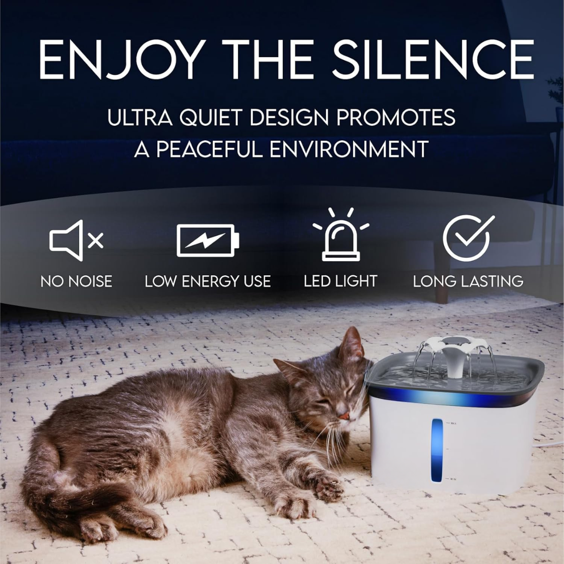 Innovation Award Winner 95oz Pet Fountain, Automatic Cat Water Fountain Dog Water Dispenser With Replacement Filters For Cats, Dogs, Multiple Pets — foto 7