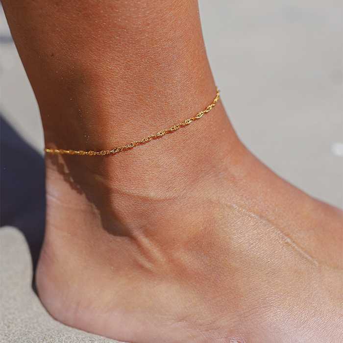 Water Wave Chain Foot Chain