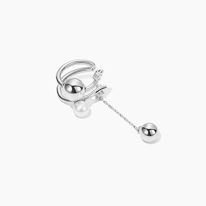 Double-layer Small Round Ball Flash Drill Without Pierced Ear Bone Ring