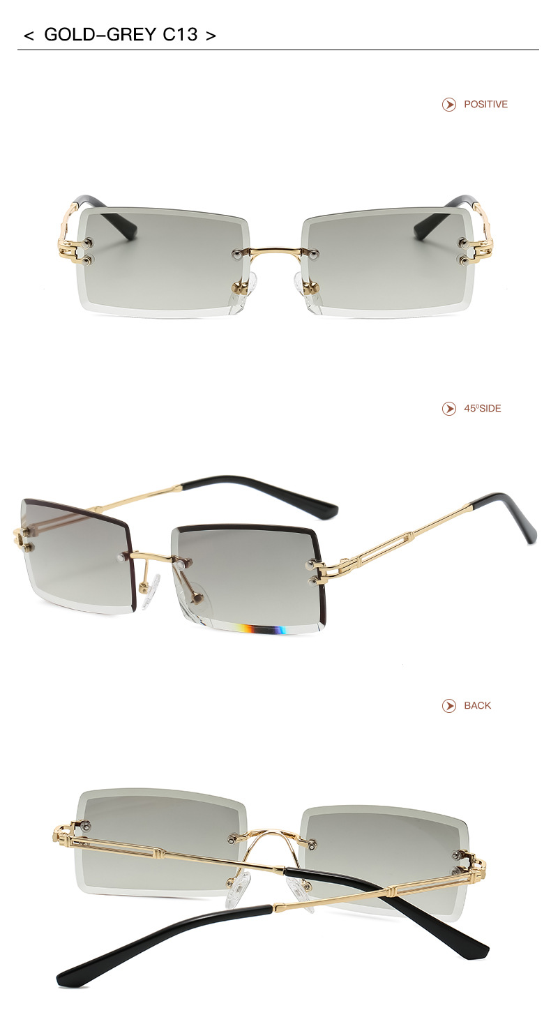 New Fashion European And American Rimless Sunglasses - Image 14