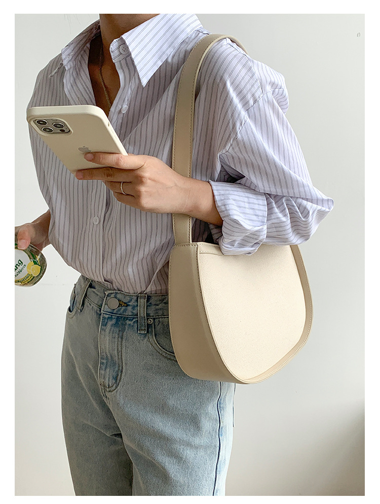 Canvas Versatile Bucket Underarm Shoulder Bag