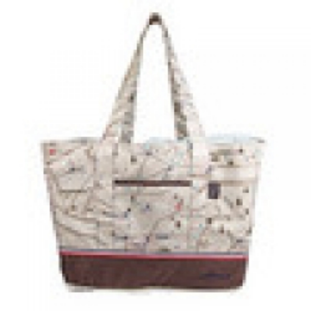 Large Supermarket Shopping Bag Eco Grocery Shoulder Bag Tote Foldable Reusable 5724-beige Map-700218