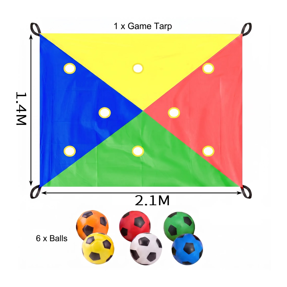 4 Color Cornhole Toss Game Set OutdoorIndoor Party With 6 Random Balls — image 5