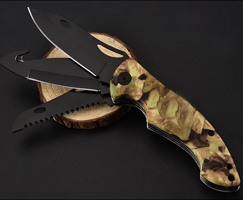 Title 1, Three-cut Multifunctional Outdoor Folding Knife