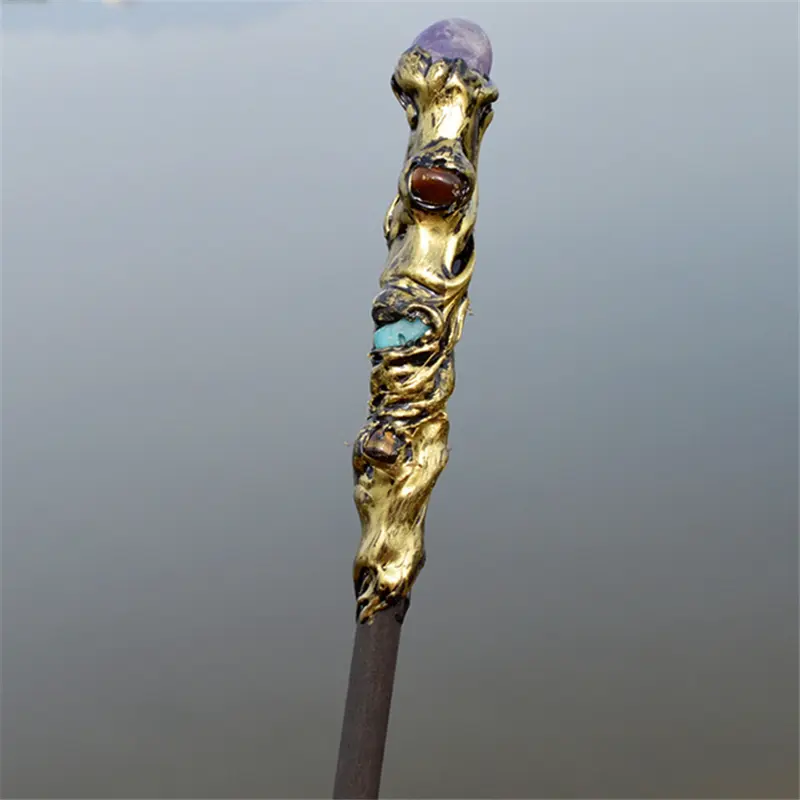 Crystal Sugar Scepter Amethyst Element Magic Stick