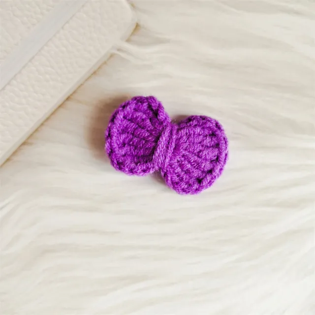 Wool Bow Diy Handmade Finished Dark Purple - Shop at LoveMi