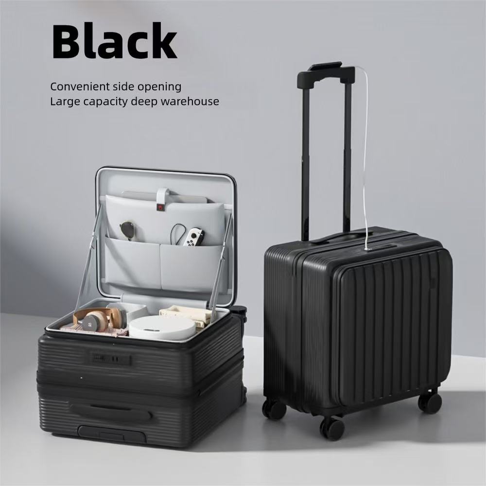 Only Supports Self Pickup Brand New 20 Inch Side Opening Small Luggage Compartment With Cup Holder, USB Port, Multifunctional Luggage, Boarding Password Box, Sturdy And Durable, Lightweight Travel B — foto 3