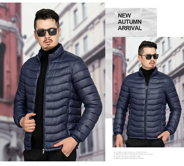 Men's Lightweight Down Jacket Plus Size Cotton Jacket Coat