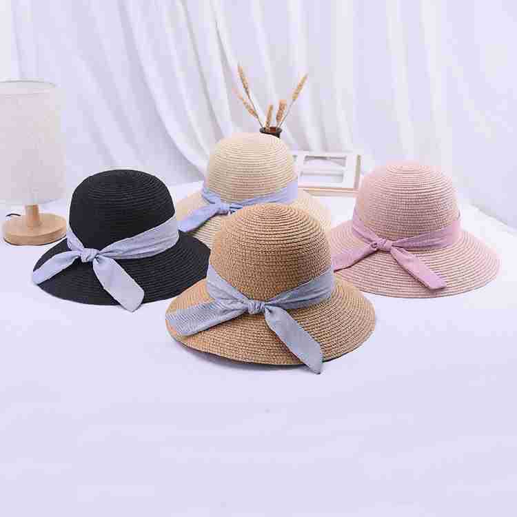 Summer Outdoor Travel Solid Color Straw Hat Beach Hat