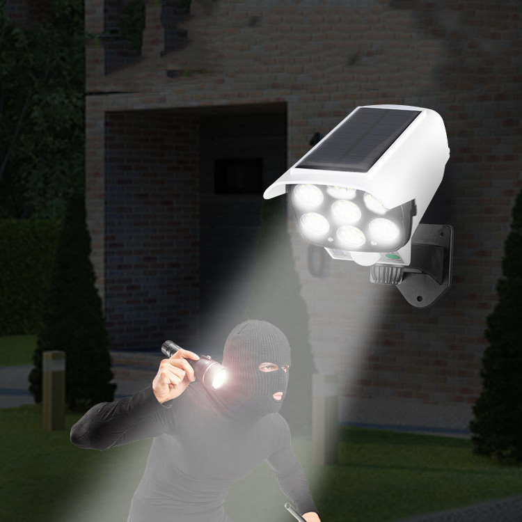 Simulation Surveillance Fake Camera Solar Sensor Wall Light — foto 6