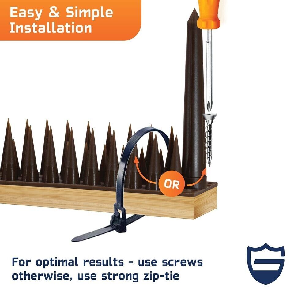 Bird Spikes 5.1m/16.92 FT Bird Deterrent Spikes for Small Birds Squirrels Cats Keep Birds Away from Fence Roof Railing Push Pests Away: Guard your eaves, windows, and outdoor patio against beautiful but bothersome creatures. Your GUARD LINE system stops b