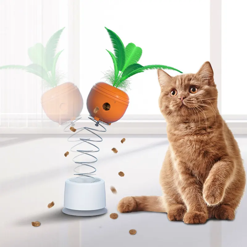 Cat Leaking Food Toy Self-Playing Tumbler Toys Funny Swing
