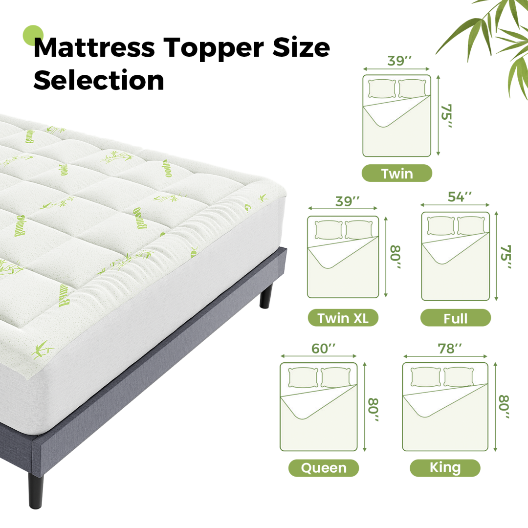 Mattress Protector, Thickened Mattress Pad With Bamboo Fiber Viscose Filling — foto 2