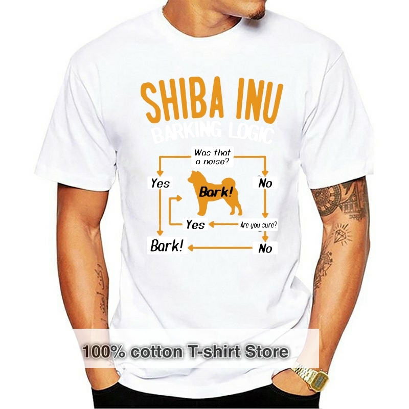 Title 6, Shiba Inu Barking Logic Mens Short Sleeve T-Sh...