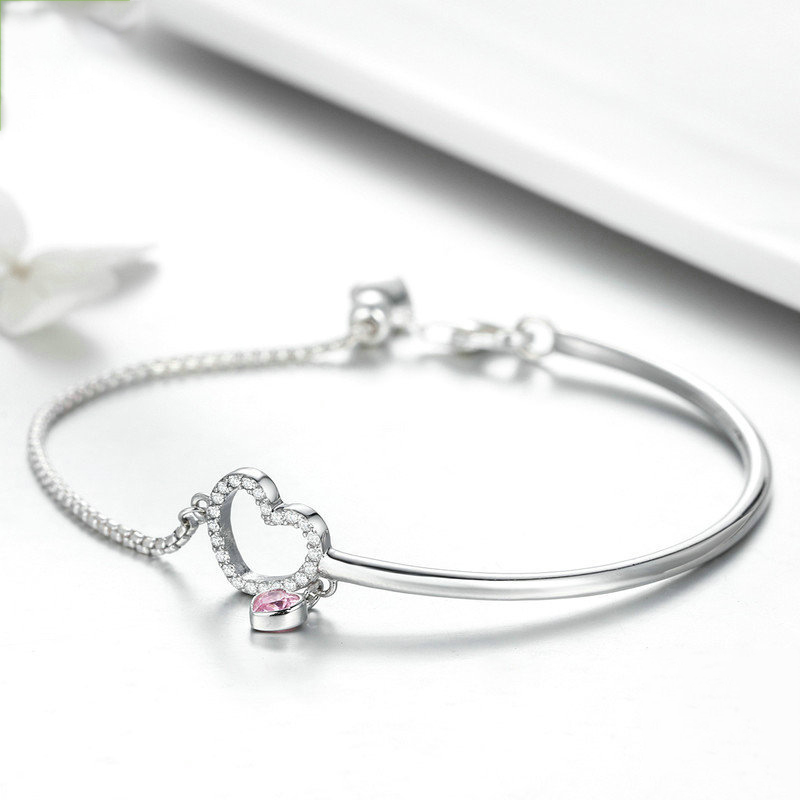 Women's Heart S925 Sterling Silver Women's Bracelet Bracelet Accessories