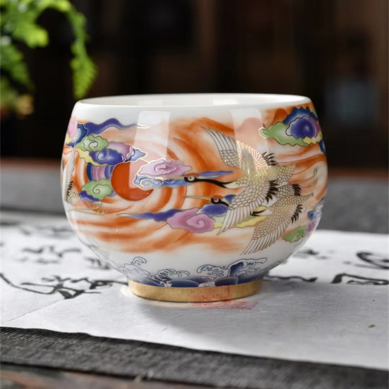 Title 4, White Porcelain Single-cup Teacup Teacup High-g...