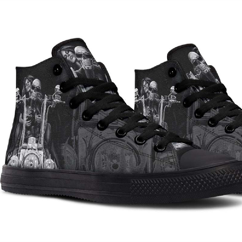 Printed Couple High-top Canvas Shoes