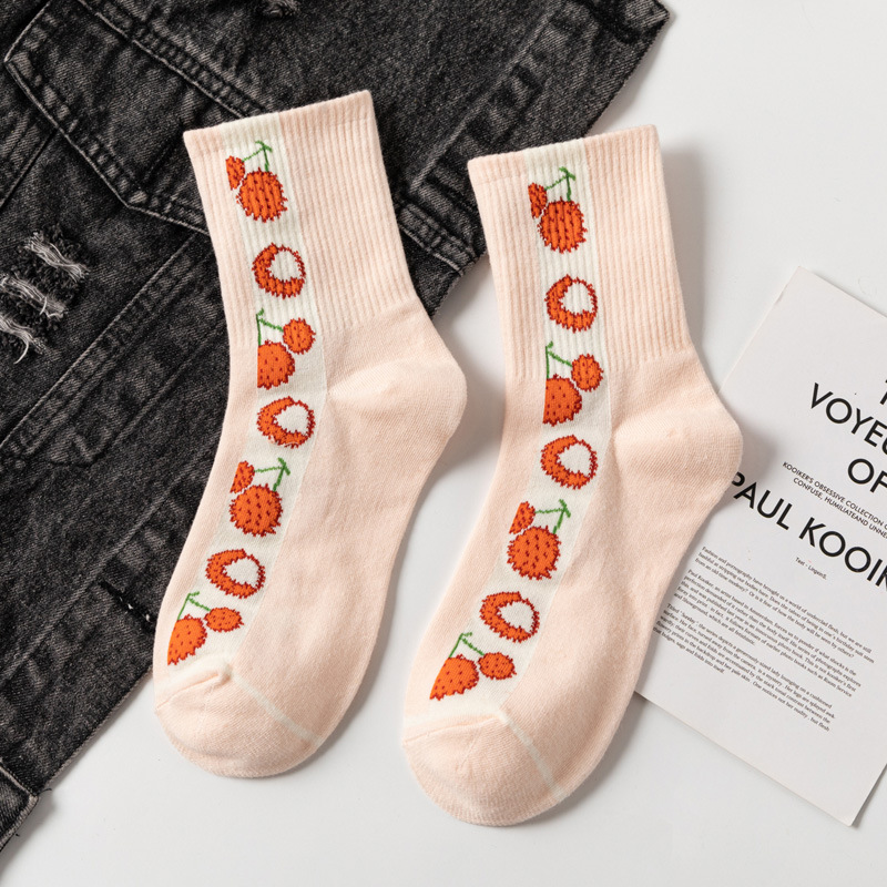 Title 7, Fruit pineapple strawberry cute socks