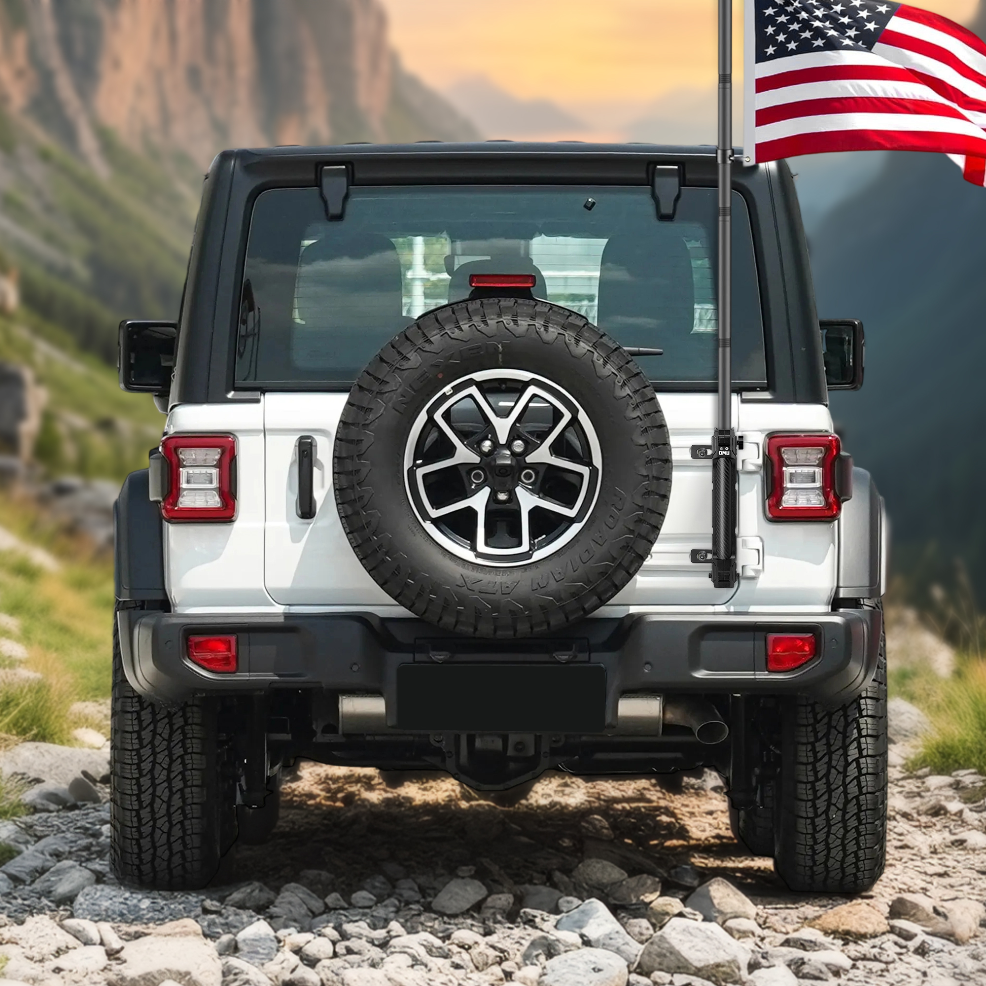 Tailgate Flagpole Holder Bracket For Jeep Wrangler JK 2007-2017 And JL2018