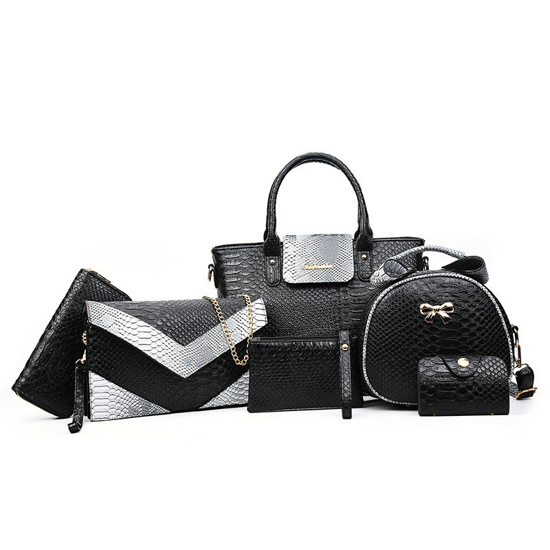 European And American Ladies Shoulder Bag Shiny Patent Leather Handbag Black - Shop at LoveMi