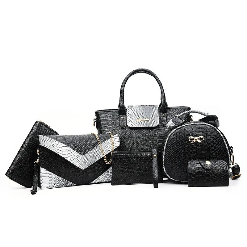 European And American Ladies Shoulder Bag Shiny Patent Leather Handbag - Black