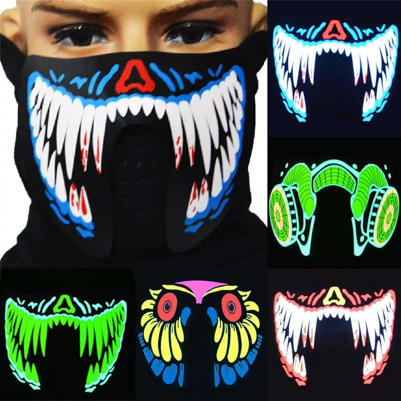 Fashion Wire LED Halloween Easter Rave Mask Luminous Costume