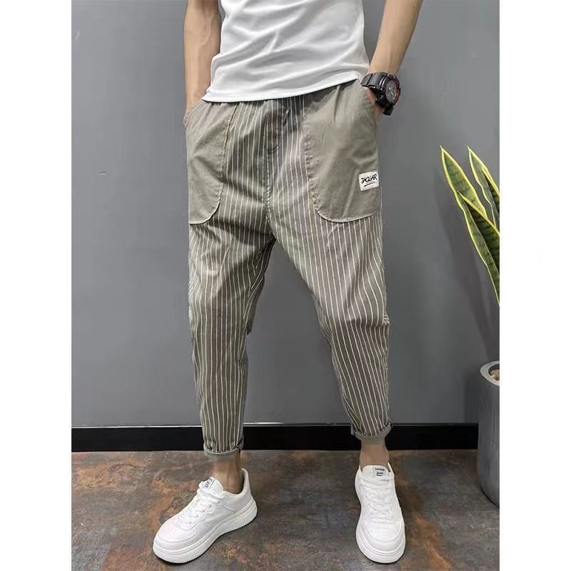 Korean Style Vertical Striped Harem Pants