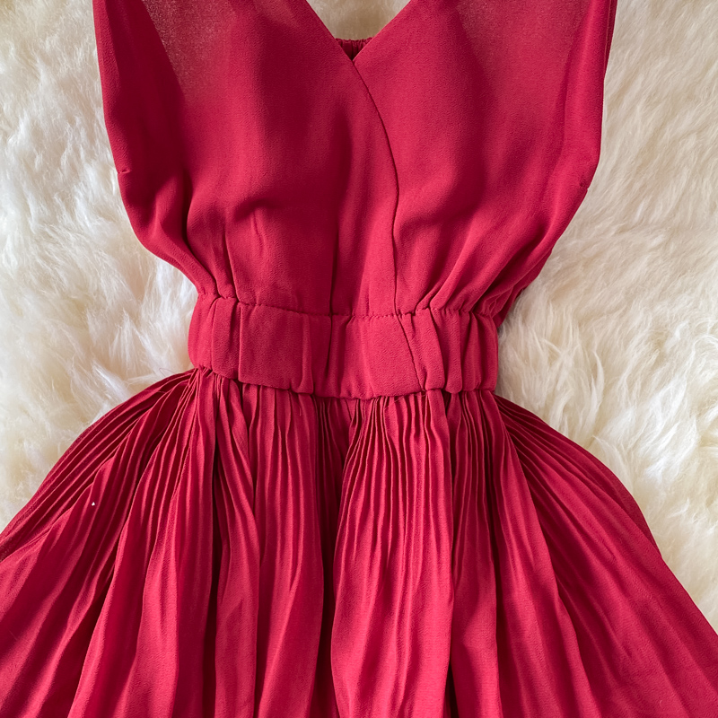 Rabbit Hair V-Neck Maxi Dress, picture 2 of 11