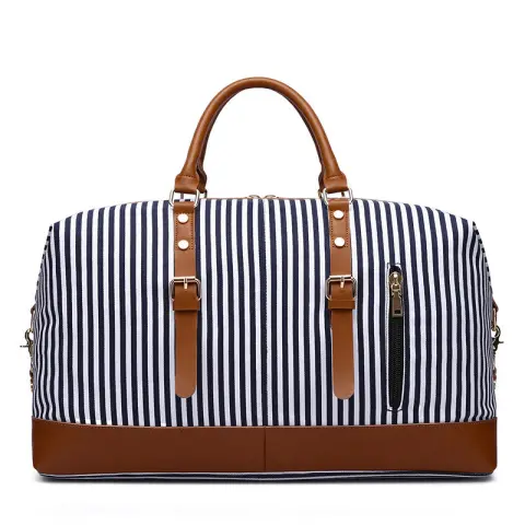 Striped Portable Messenger Travel Bag Bag